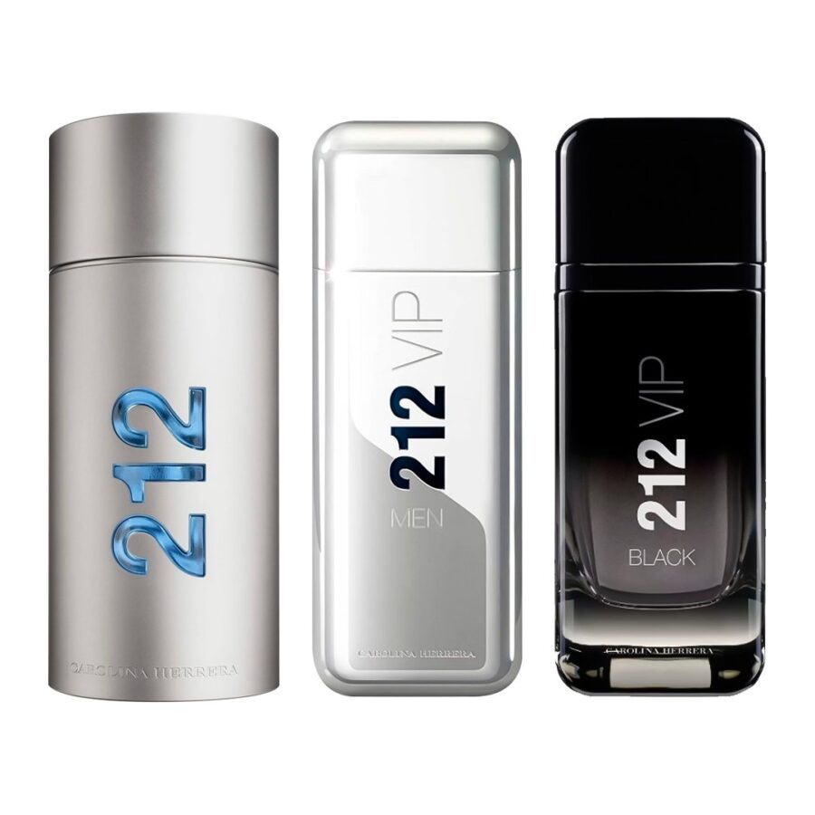 Combo de 3 Perfumes 100ml - 212 Men, 212 VIP MEN e 212 VIP Black