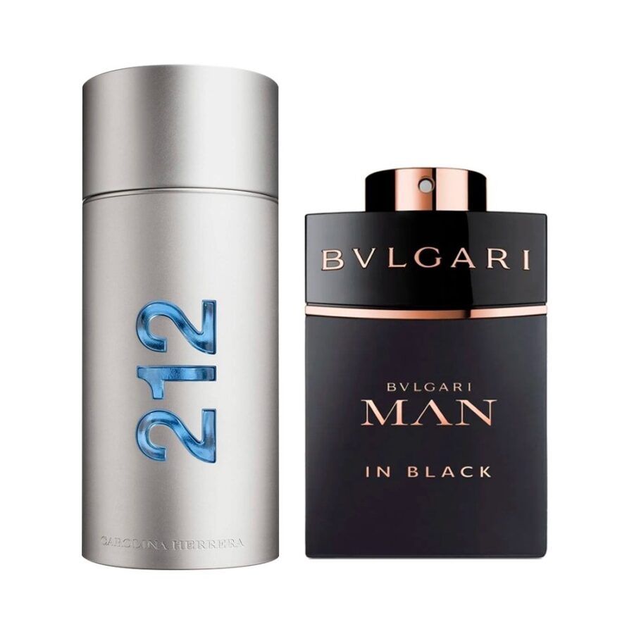 Combo de 2 Perfumes 100ml - 212 MEN e Bvlgari MAN in Black