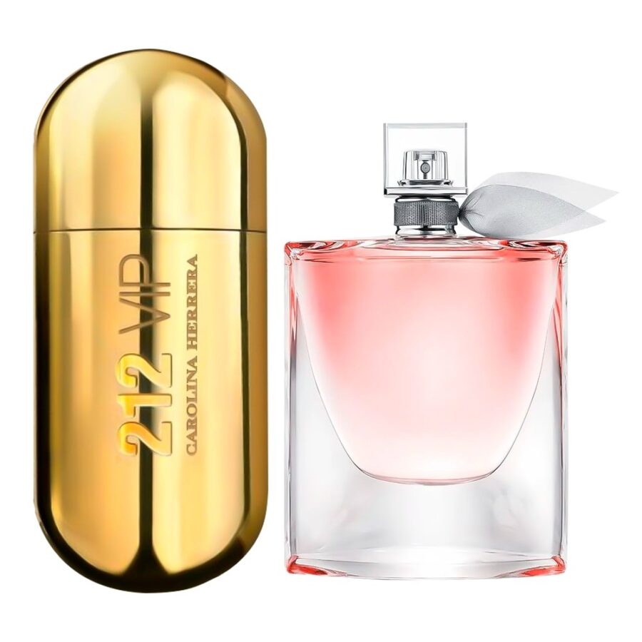 Combo de 2 Perfumes 100ml - 212 VIP Feminino e La Vie est Belle