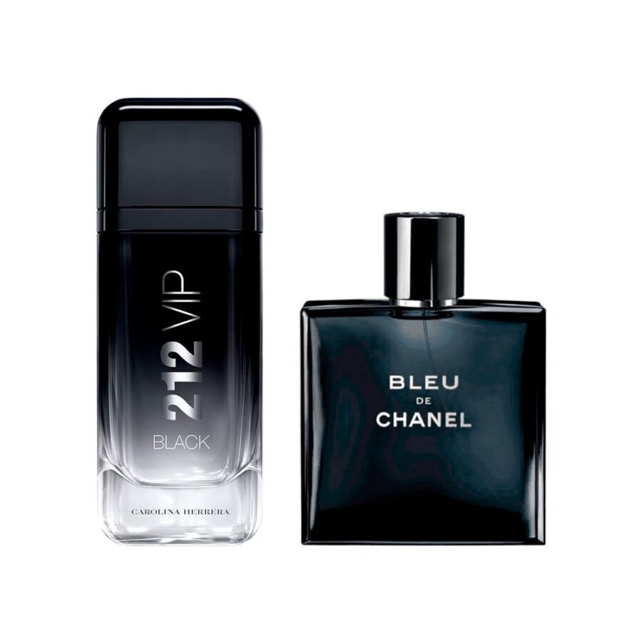 Combo de 2 Perfumes 100ml - 212 VIP Black e Bleu de Chanel